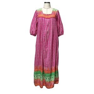 Vintage Only Necessities Womens Size M Printed House Dress